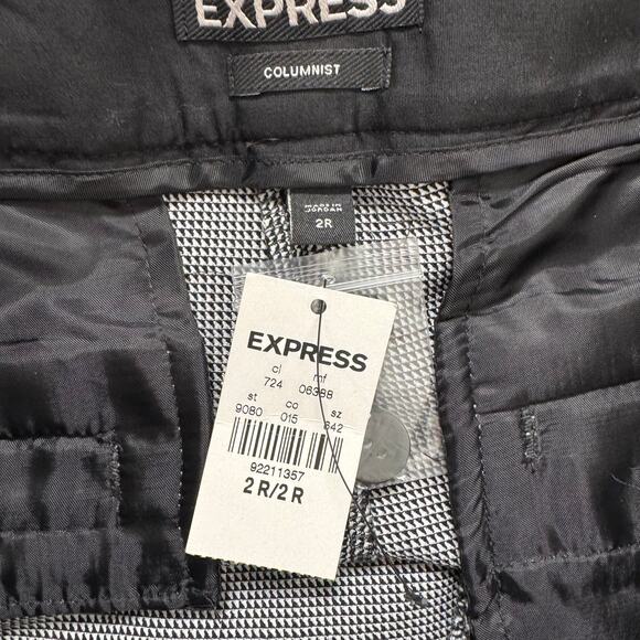 NWT Express Women's Black & White Stretch Mid Rise Bootcut Dress Pant Size 2 - Picture 4 of 11